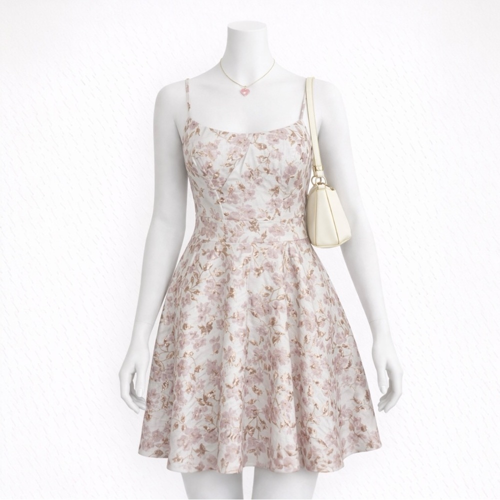 B Darlin Lace-Up A-Line Dress - Picture 3 of 7